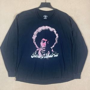 Jimmy Hendrix Authentic Long Sleeve‎ T Shirt Mens 2X Graphic Print Relaxed Fit